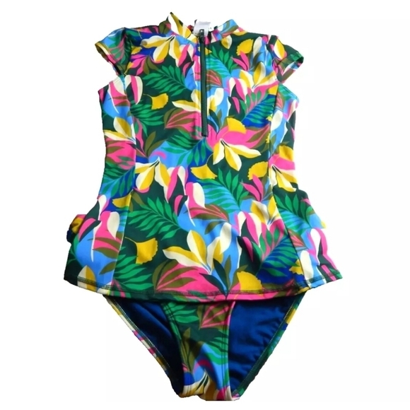 Boden Floral Two Piece Swimsuit 2/4 - Picture 1 of 7